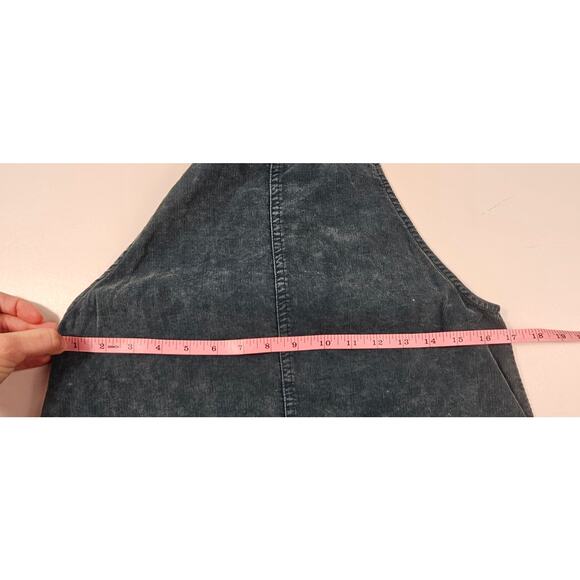 Anthropologie sz S teal corduroy pocket overall mini dress casual versatile EUC - Picture 7 of 8